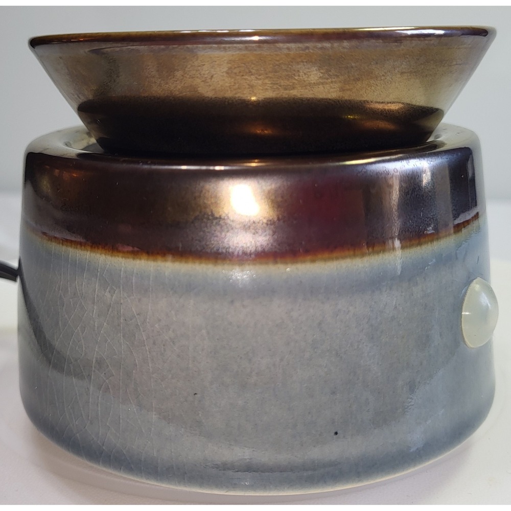 Candle Warmers 3-in-1 Electric Wax Melter Grey Bronze Glazed Ceramic - Picture 7 of 16